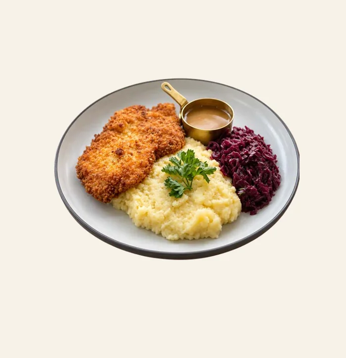 Schnitzel at Poni's Café in Sanur