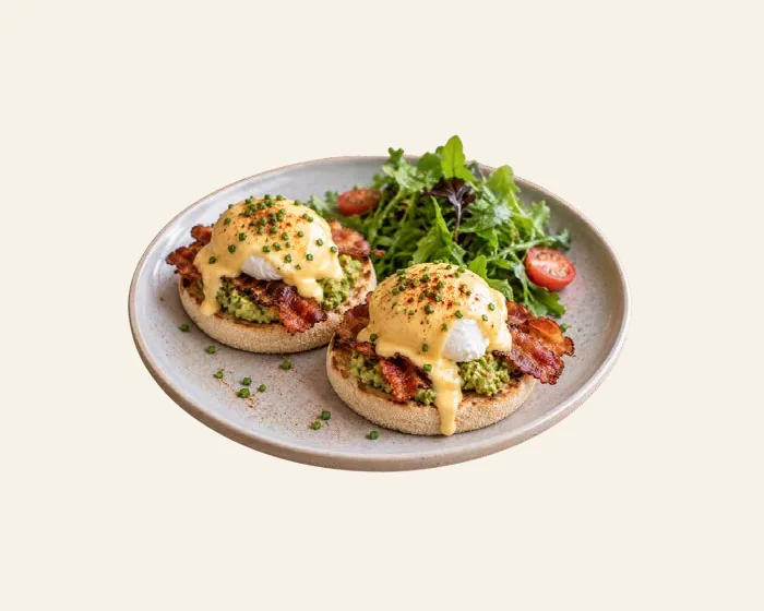 Eggs Benedict at Poni's Café in Sanur